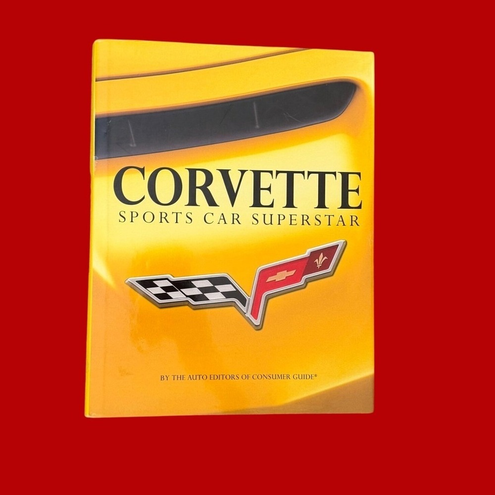 Corvette Sports Car Superstar Hardcover Book 2005 Automotive History Yellow